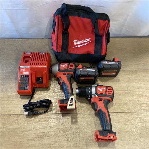 AS-IS Milwaukee 18V Lithium-Ion Cordless Drill Driver/Impact Driver Combo Kit