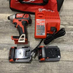 AS-IS Milwaukee 18V Lithium-Ion Cordless 1/4 in. Impact Driver Kit