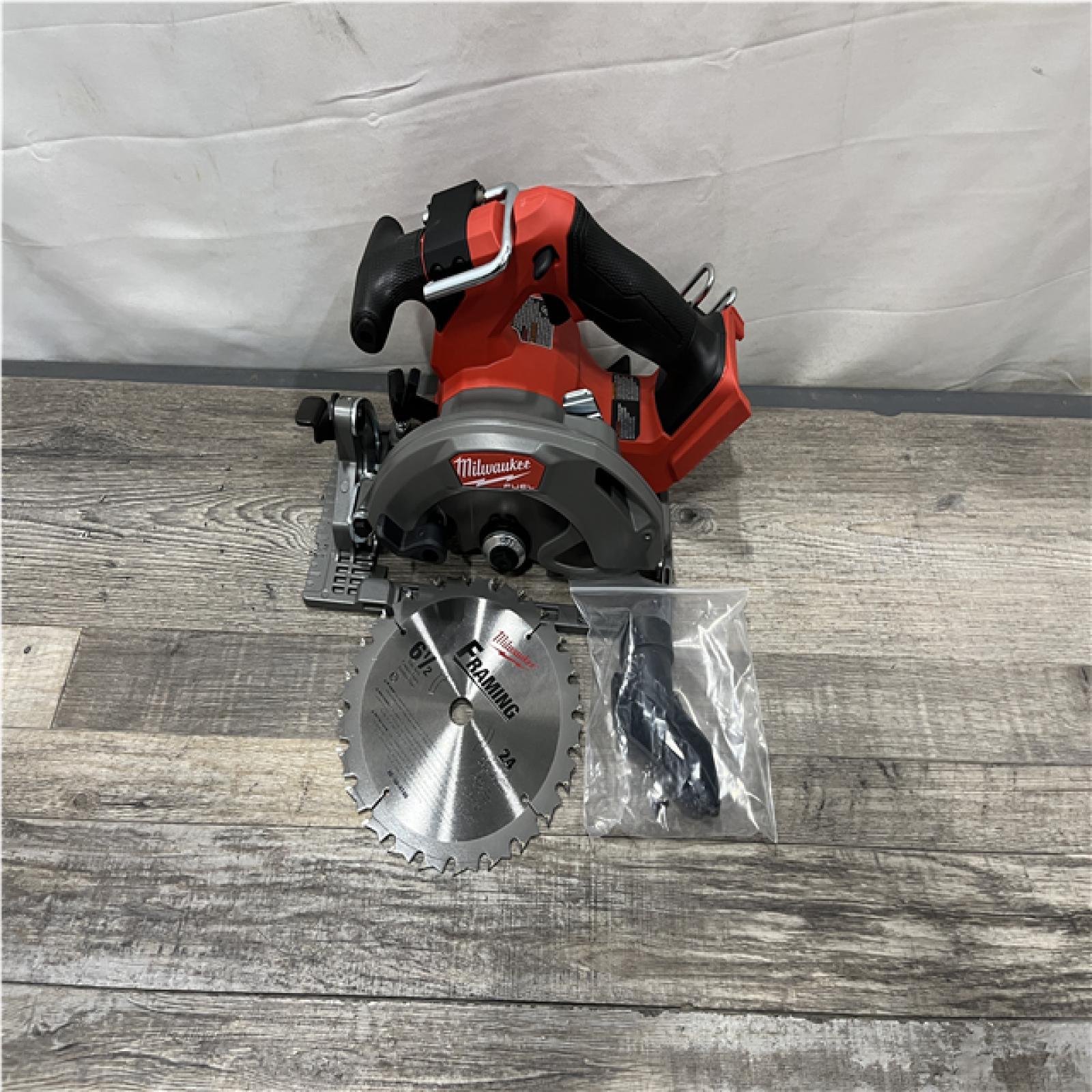 AS-IS Milwaukee FUEL 18V Lithium-Ion Brushless Cordless 6-1/2 in. Circular Saw (Tool-Only)