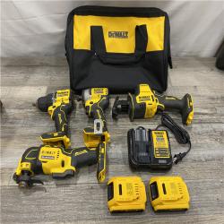 AS-IS DEWALT ATOMIC 20-Volt Lithium-Ion Cordless Brushless Combo Kit (4-Tool)