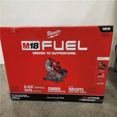 Phoenix Location NEWLY SEALED Milwaukee M18 FUEL 18V 10 in. Lithium-Ion Brushless Cordless Dual Bevel Sliding Compound Miter Saw Kit with One 8.0 Ah Battery