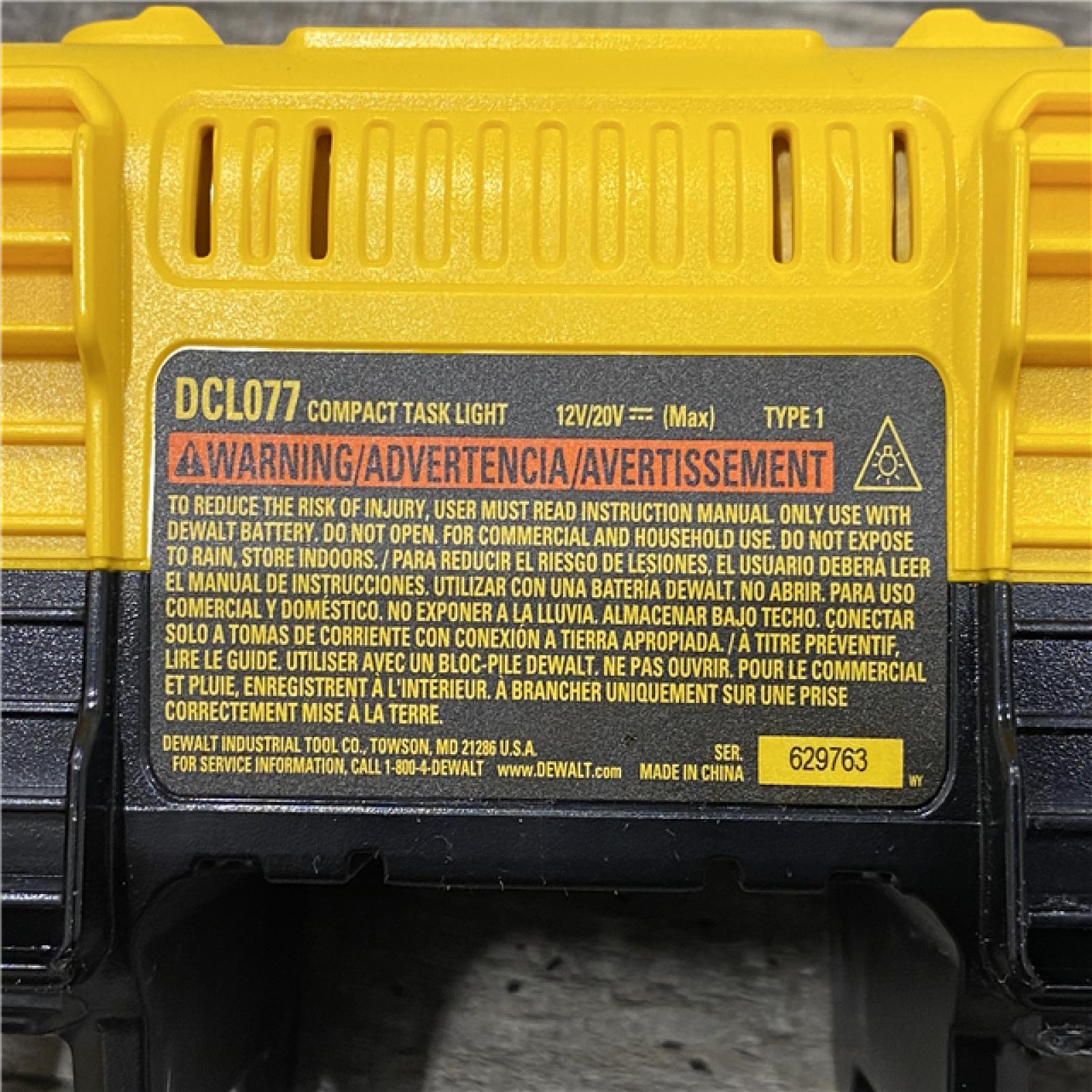 AS-IS DEWALT 20V MAX Compact Cordless Task Light (Tool Only)