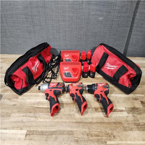 Houston Location AS-IS Milwaukee Drills QTY/3 and Batteries QTY/4 and Chargers QTY/2
