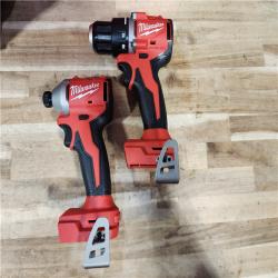 HOUSTON LOCATION - AS-IS Milwaukee M18 18V Lithium-Ion Brushless Cordless Compact Drill/Impact Combo Kit