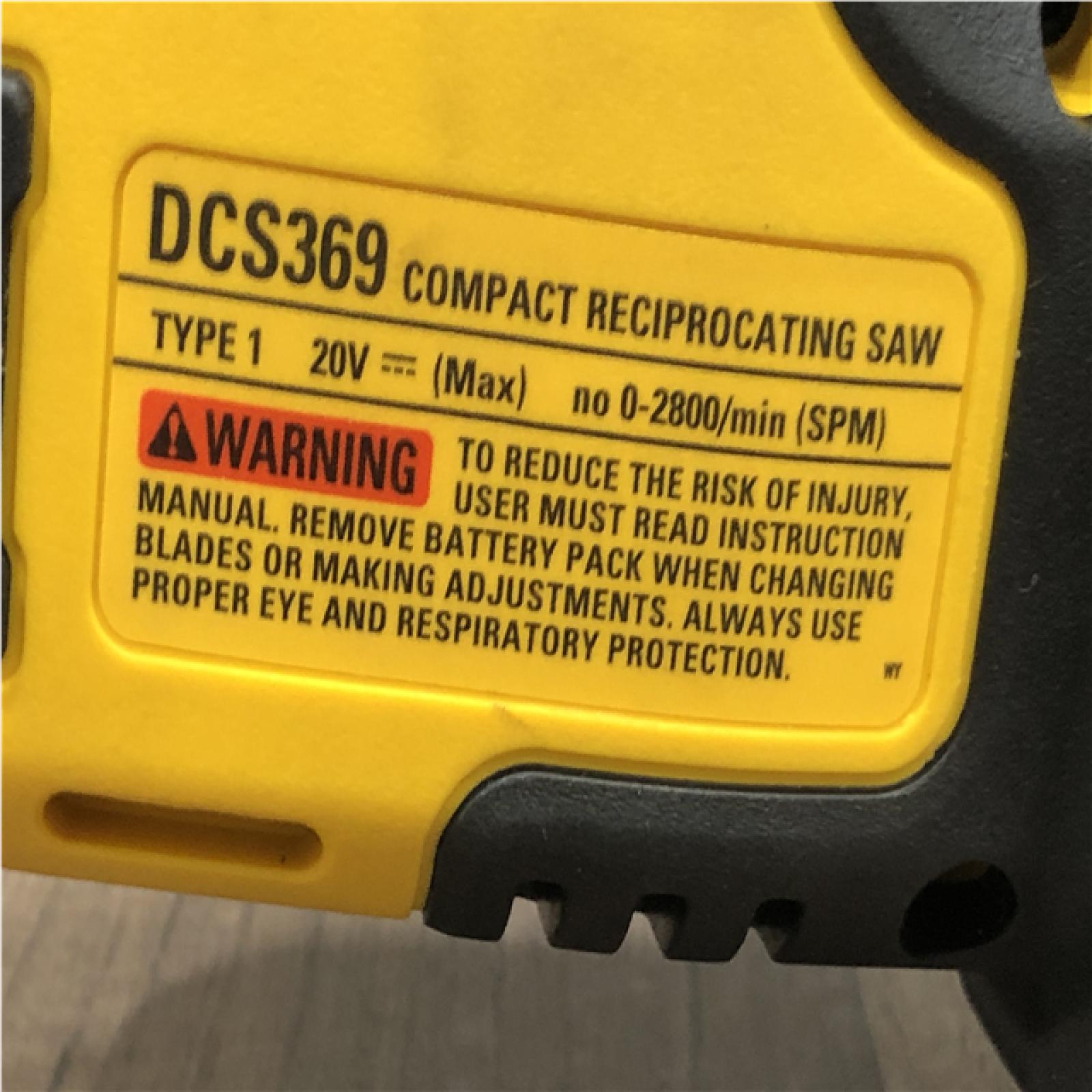 AS-IS DEWALT ATOMIC 20V MAX Cordless Brushless Compact Reciprocating Saw (Tool Only)