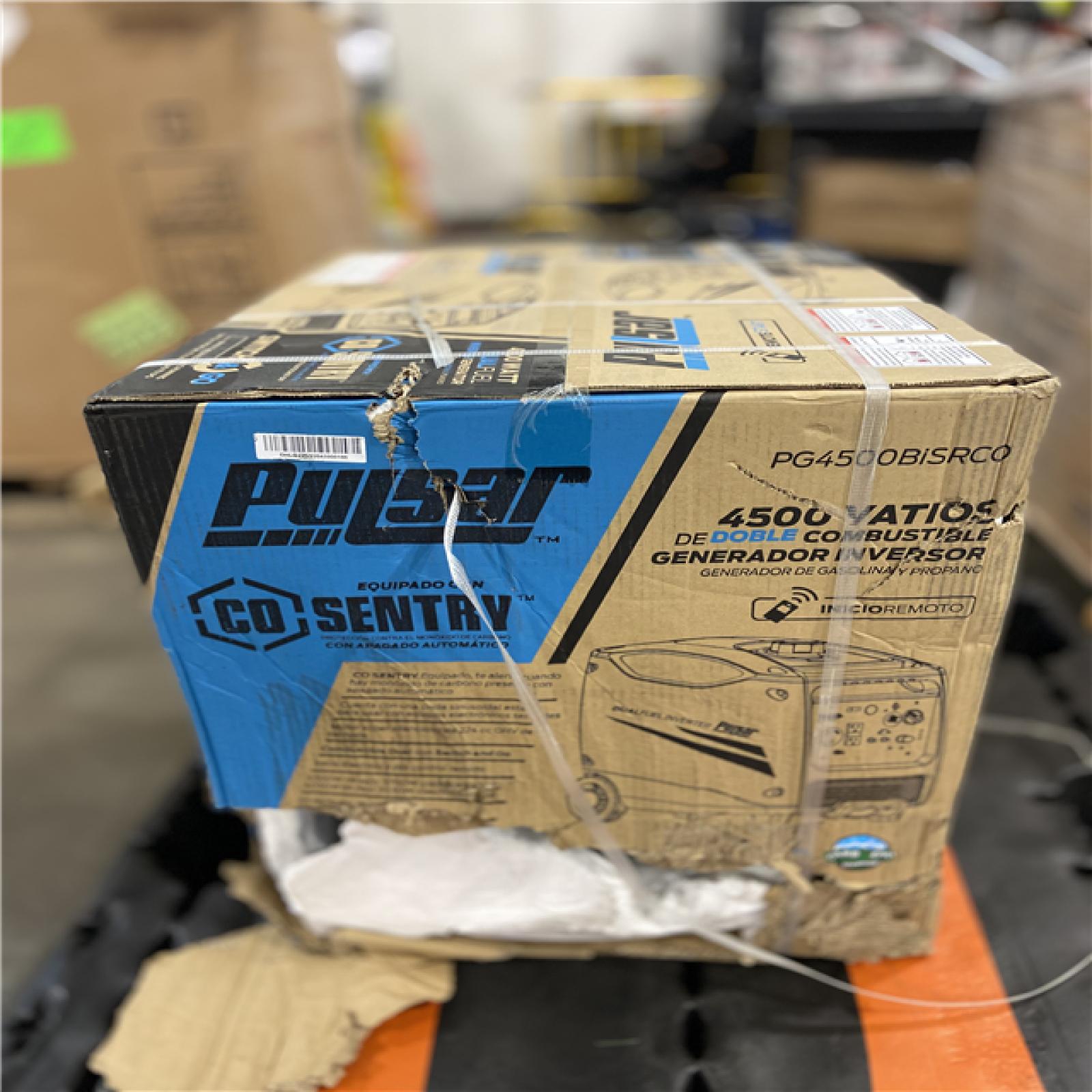 DALLAS LOCATION - Pulsar 4,500-Watt/3,700-Watt Dual Fuel with Recoil, Remote and Push Button Start Portable Inverter Generator with CO Alert