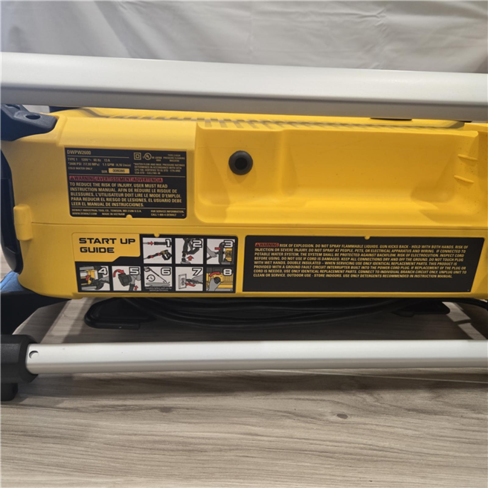AS-IS DeWalt 13 Amp Jobsite Electric Cold Water Pressure Washer DWPW2600