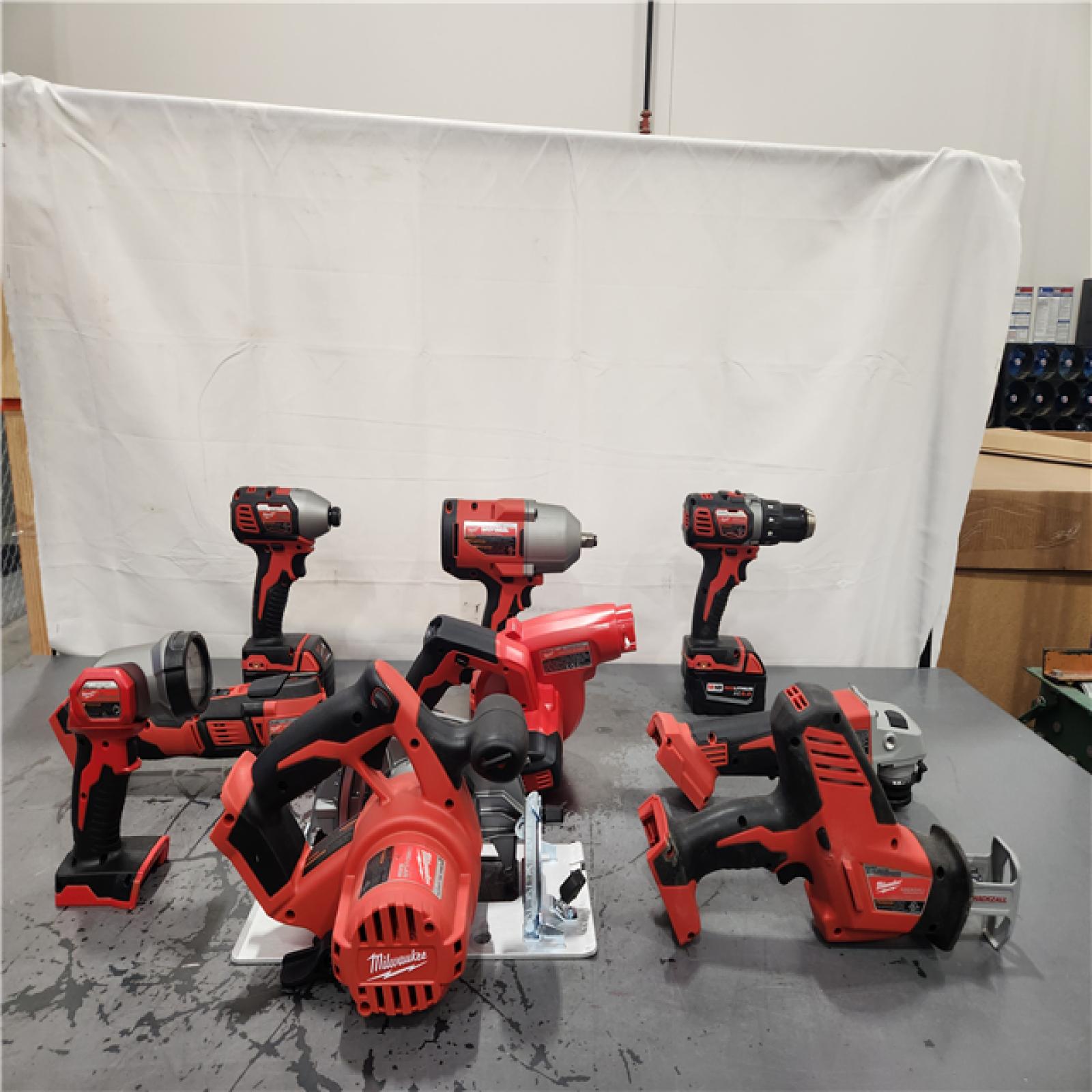 AS-IS- Milwaukee 18-Volt Lithium-Ion Cordless (9-Tool) Combo Kit