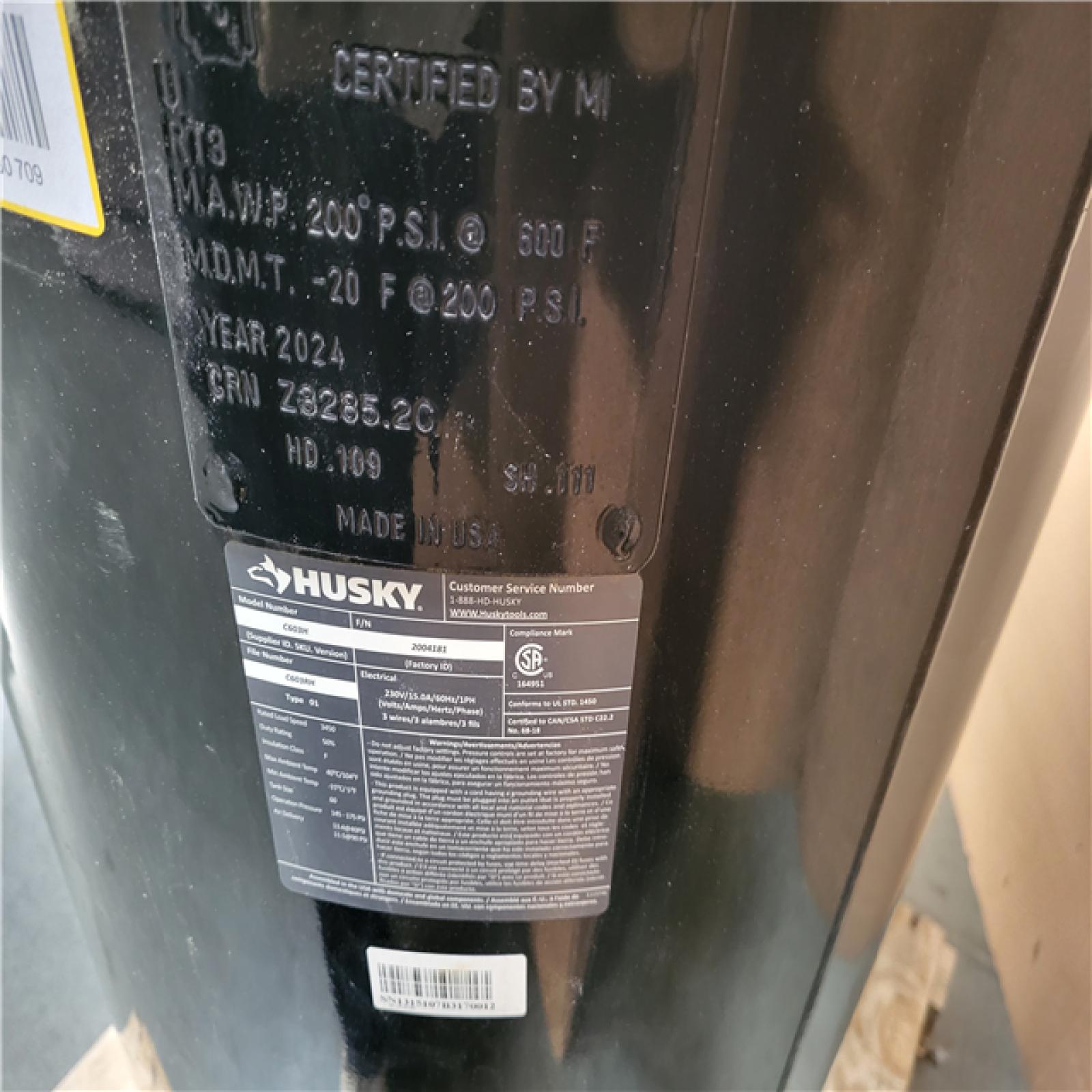 CALIFORNIA AS-IS HUSKY AIR COMPRESSOR