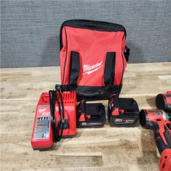 HOUSTON LOCATION - AS - IS Milwaukee 2 Tool Combo Kit W/ (2) Battery & Charger