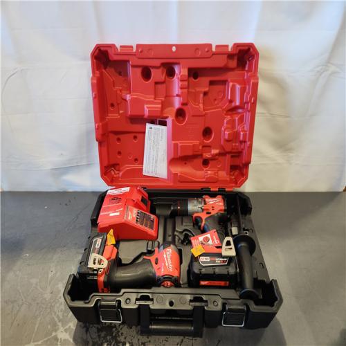 AS-IS- Milwaukee FUEL 18V Lithium-Ion Brushless Cordless Hammer Drill and Impact Driver Combo Kit