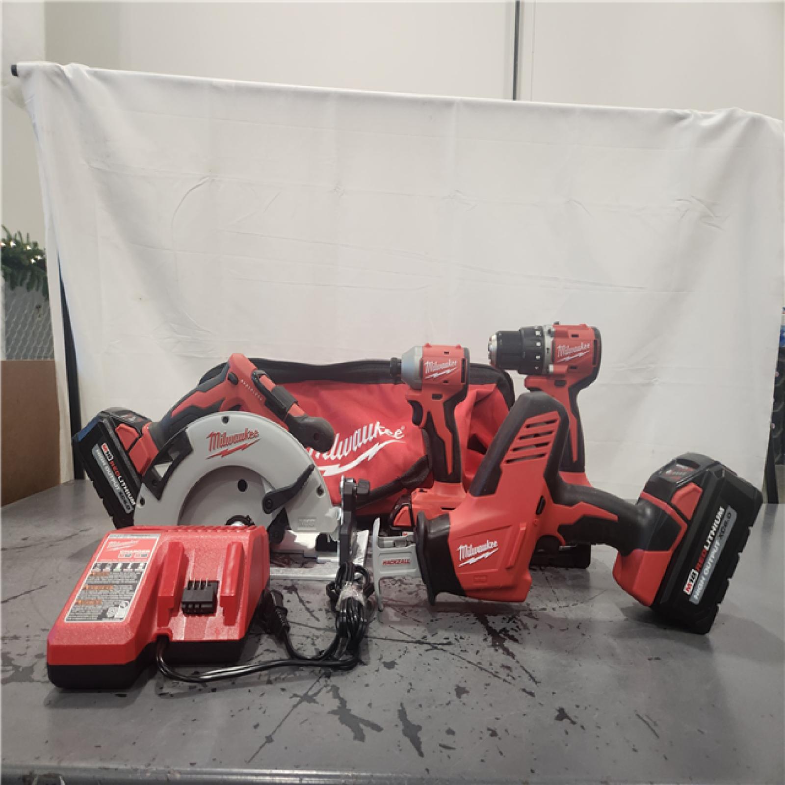 AS-IS- Milwaukee M18 Cordless Brushless 4 Tool Combo Kit