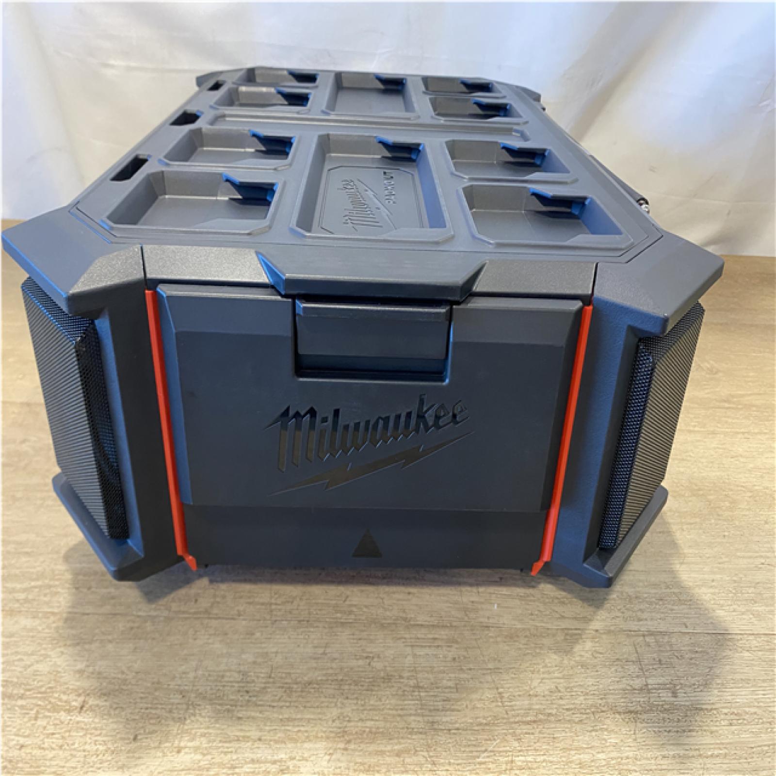 AS-IS Milwaukee Lithium-Ion Cordless PACKOUT Radio/Speaker with Built-In Charger
