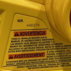 AS-IS DEWALT 20V MAX XR Cordless Brushless 3-1/4 in. Planer (Tool Only)