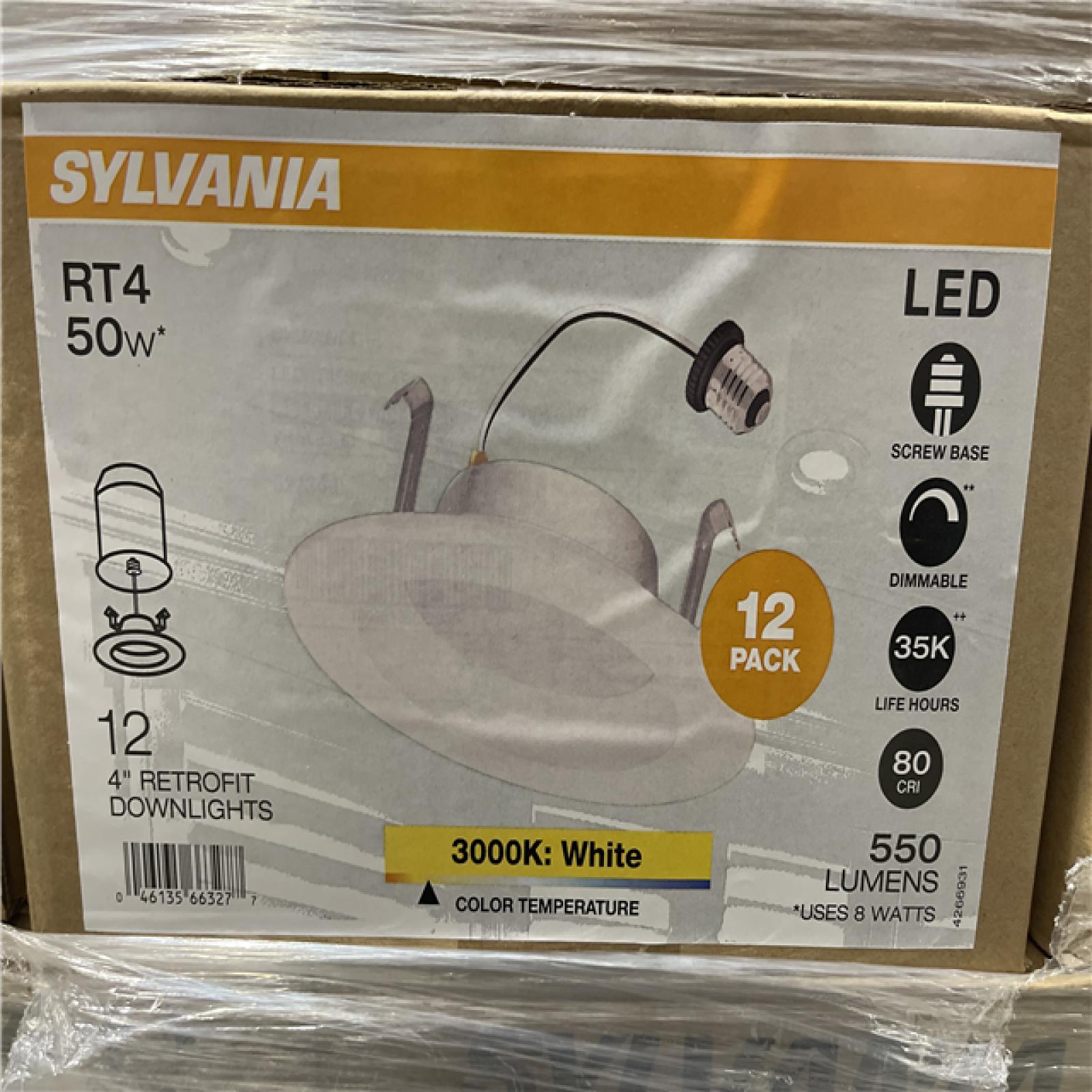 DALLAS LOCATION - NEW Integrated LED 4 in. Retro Fit 3000K 550 Lumen Dimmable Recessed Light (12-Pack) (60 UNITS)
