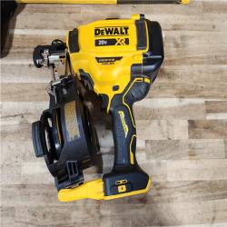 HOUSTON LOCATION - AS-IS DEWALT 20V MAX Lithium-Ion 15-Degree Electric Cordless Roofing Nailer Kit