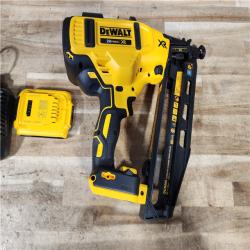 HOUSTON LOCATION - AS - IS DEWALT 20V MAX XR 16-Gauge Electric Cordless Angled Finishing Nailer Kit