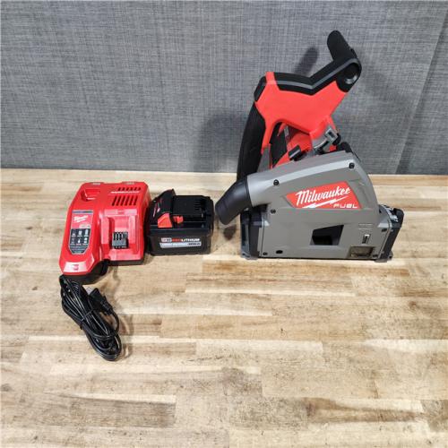 HOUSTON LOCATION - AS - IS Milwaukee FUEL 18V Lithium-Ion Brushless Cordless 6-1/2 in. Plunge Track Saw PACKOUT Kit