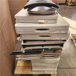 Phoenix AS-IS Mixed HDX Rectangle Almond Resin Top Single Hand Height Adjustable Folding Utility Table with Chairs Pallet (16-Tables)