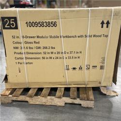 DALLAS LOCATION- AS-IS HUSKY 52 in. W x 20 in Red Mobile Workbench
