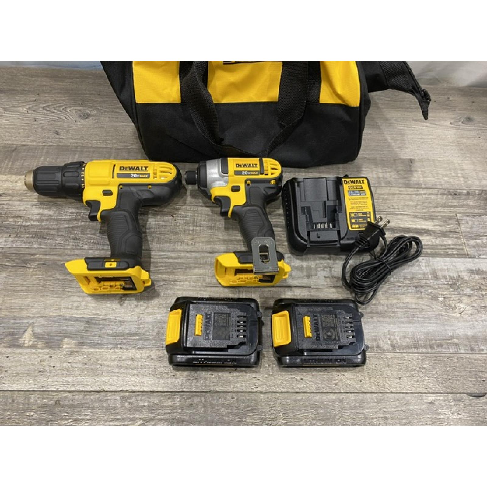 AS-IS DEWALT 20V MAX Cordless Drill/Impact 2 Tool Combo Kit
