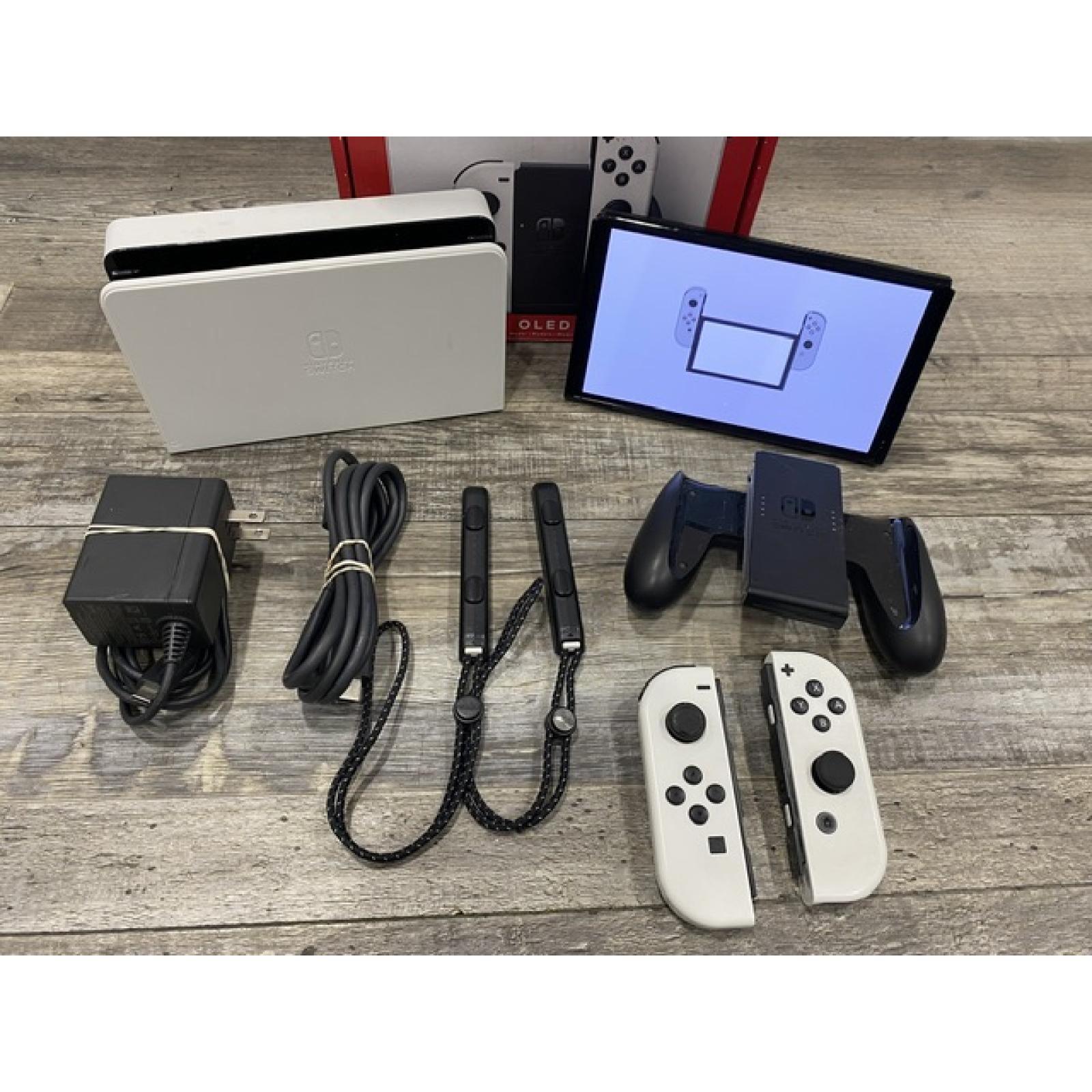 AS-IS Nintendo Switch OLED Console with White Joy-Con