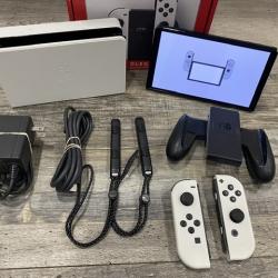 AS-IS Nintendo Switch OLED Console with White Joy-Con