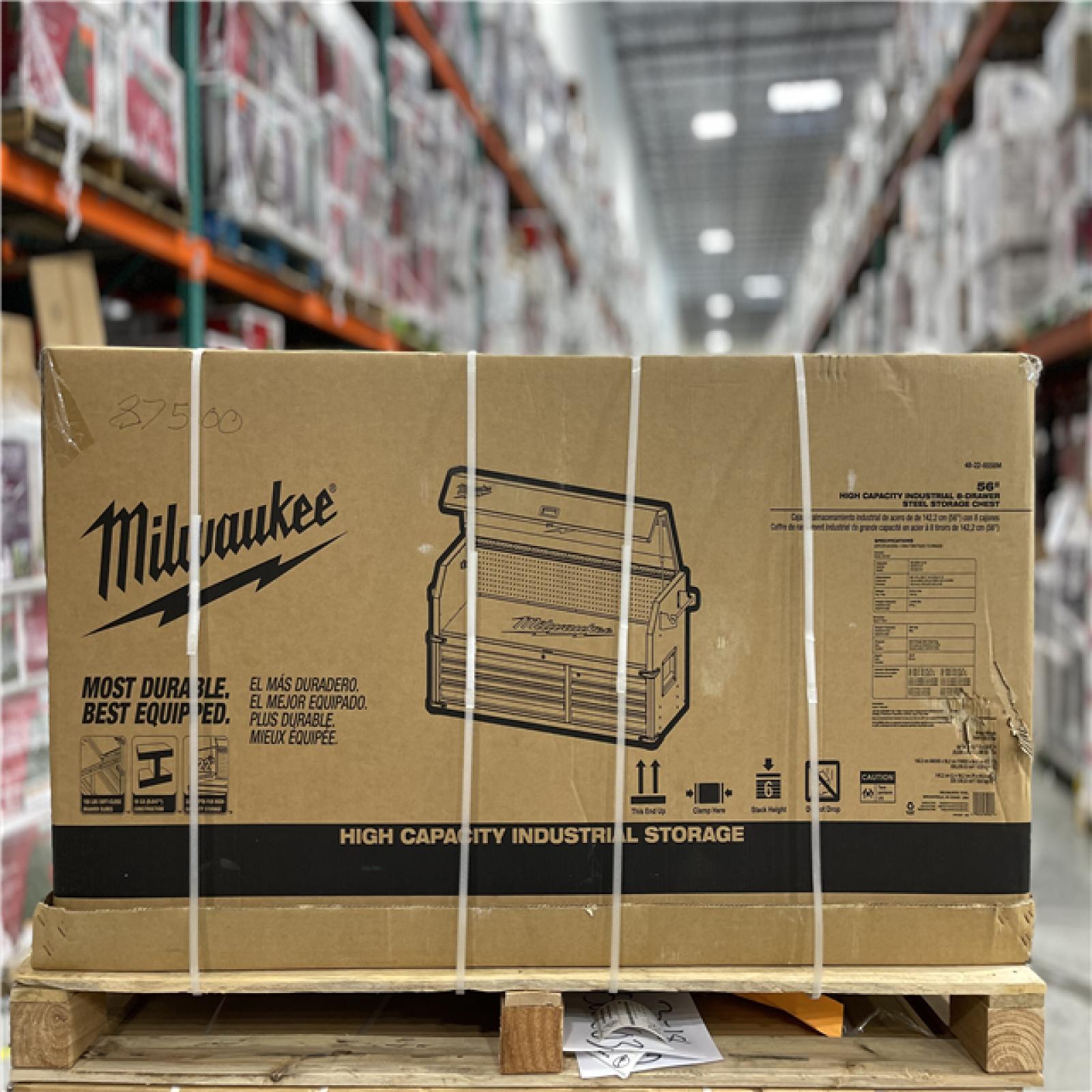 DALLAS LOCATION - Milwaukee High Capacity 56 in. W x 22 in. D 8-Drawer Top Tool Chest