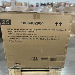 DALLAS LOCATION- HUSKY 56 in. W x 27.6 in. D 10-Drawer Heavy-Duty Mobile Workbench