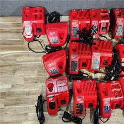 HOUSTON LOCATION - AS - IS MILWAUKEE BATTERY CHARGER PACK QTY - 16
