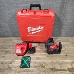 HOUSTON LOCATION - AS-IS Milwaukee-3632-21 M12 Green Beam Laser 360° 3-Plane Kit