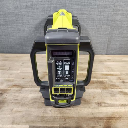 HOUSTON LOCATION - AS-IS RYOBI ONE+ 1800-Watt Power Station Battery Inverter Push Button Battery Generator/8-Port Charger (Tool-Only)
