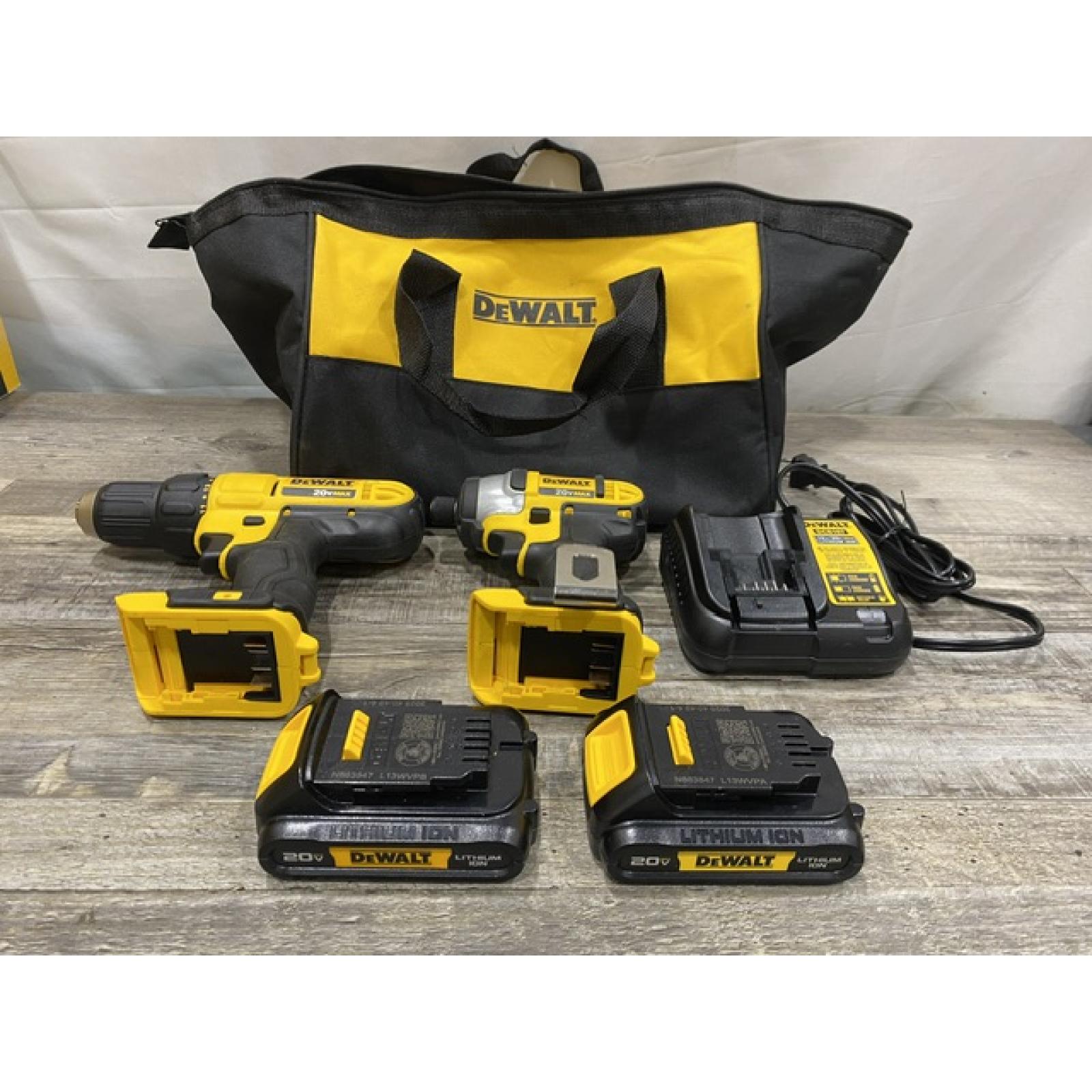 AS-IS DEWALT 20V MAX Cordless Drill/Impact 2 Tool Combo Kit