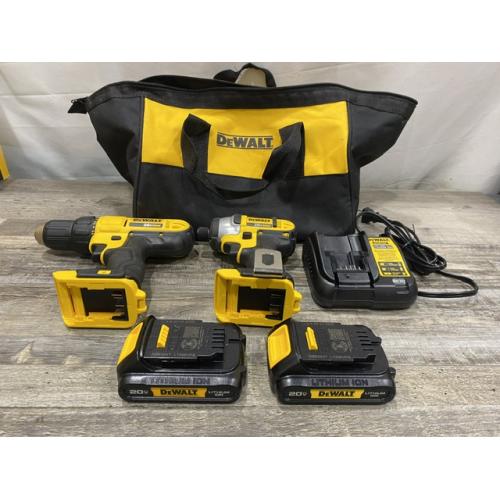 AS-IS DEWALT 20V MAX Cordless Drill/Impact 2 Tool Combo Kit