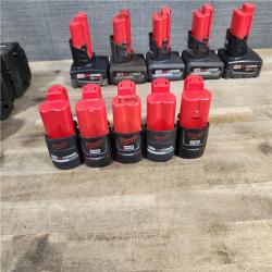 HOUSTON LOCATION - AS-IS MILWAUKEE BATTERY PACK QTY - 20
