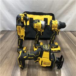 AS-IS DEWALT ATOMIC 20-Volt Lithium-Ion Cordless Brushless (4-Tool) Combo Kit