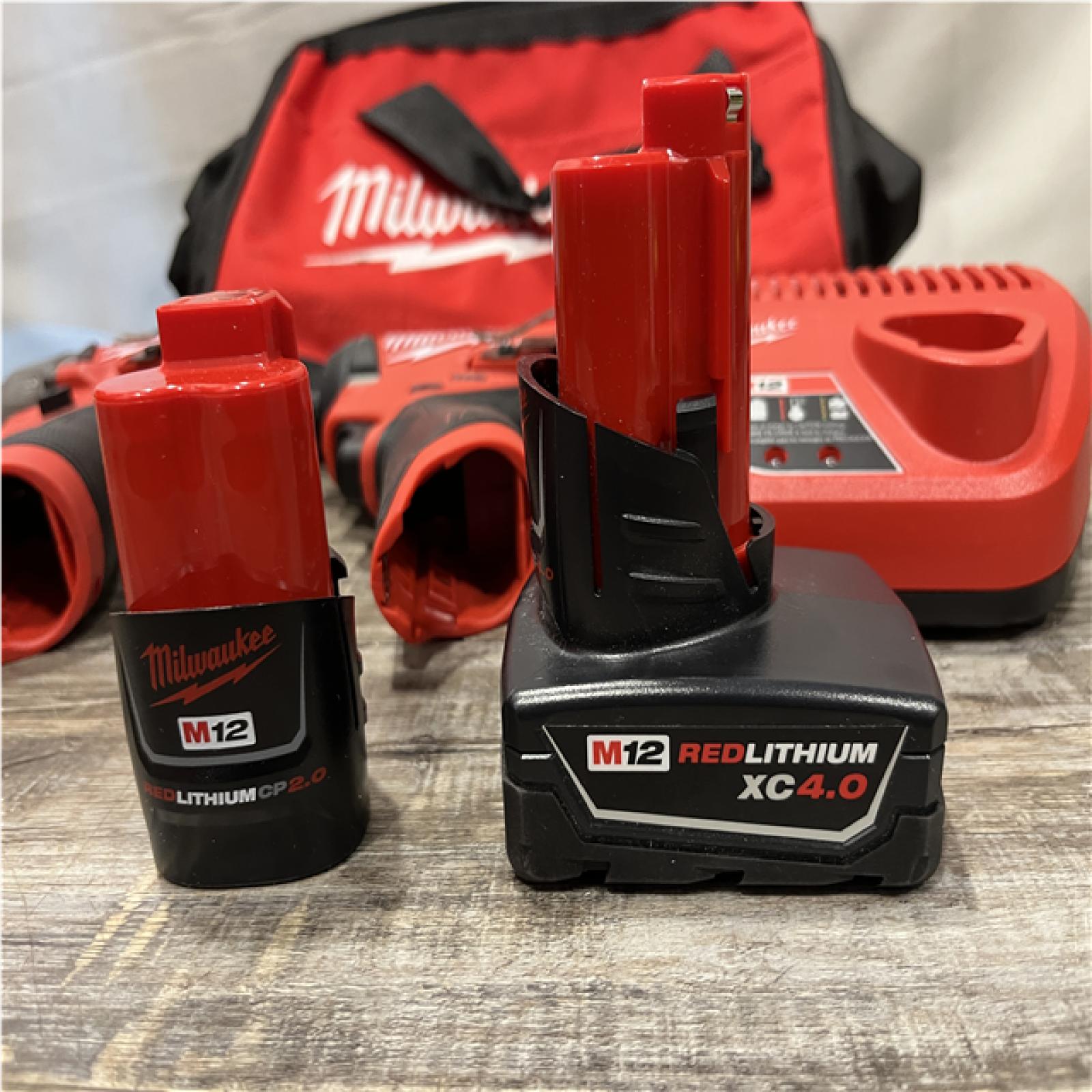 AS-IS Milwaukee FUEL 12-Volt Lithium-Ion Brushless Cordless Hammer Drill and Impact Driver Combo Kit