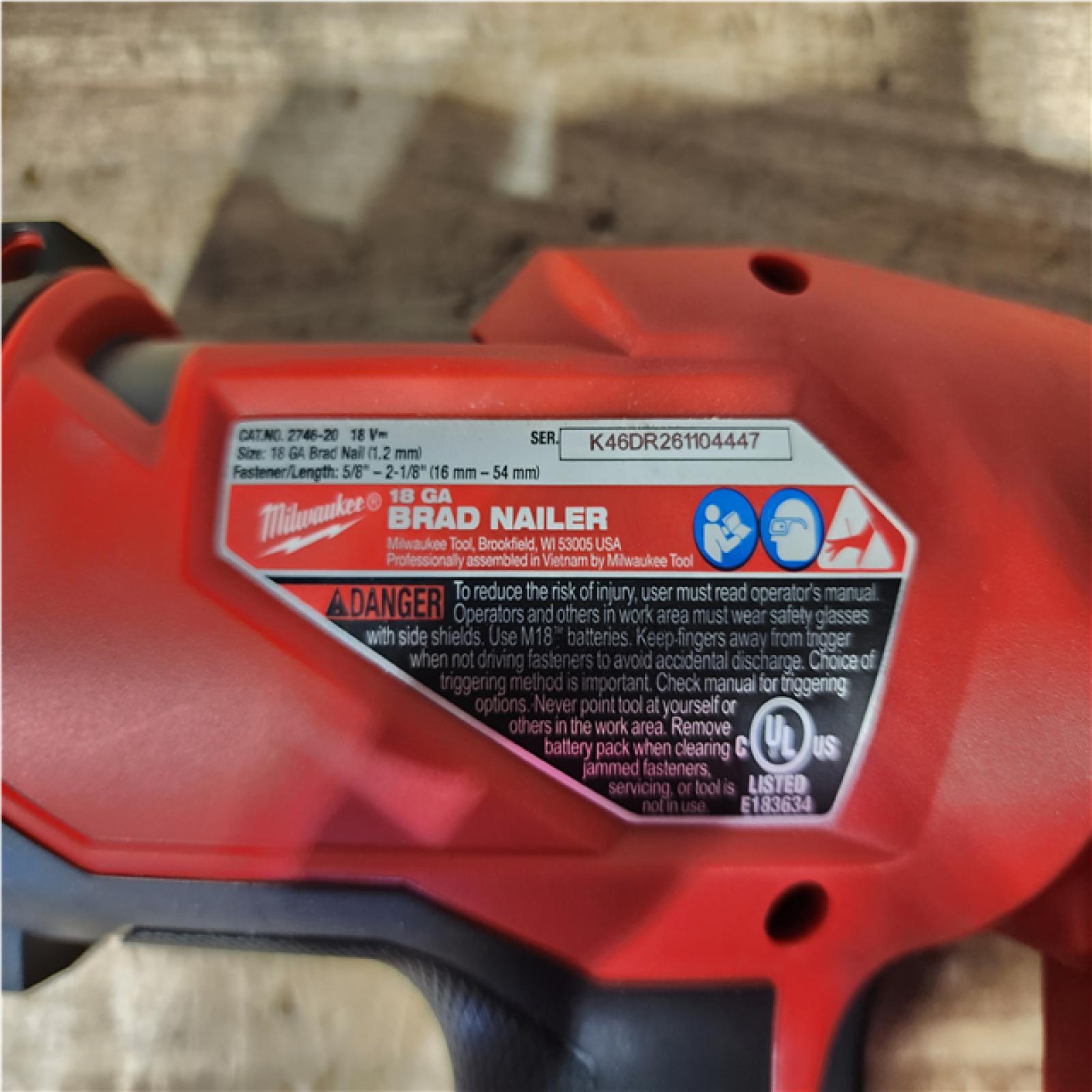 HOUSTON LOCATION - AS - IS MILWAUKEE BRAD NAILER