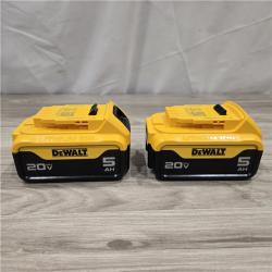 AS-IS DEWALT 20V MAX XR Premium Lithium-Ion 5.0Ah Battery Pack (2 Pack)