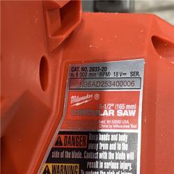 AS-IS Milwaukee FUEL 18V Lithium-Ion Brushless Cordless 6-1/2 in. Circular Saw (Tool-Only)