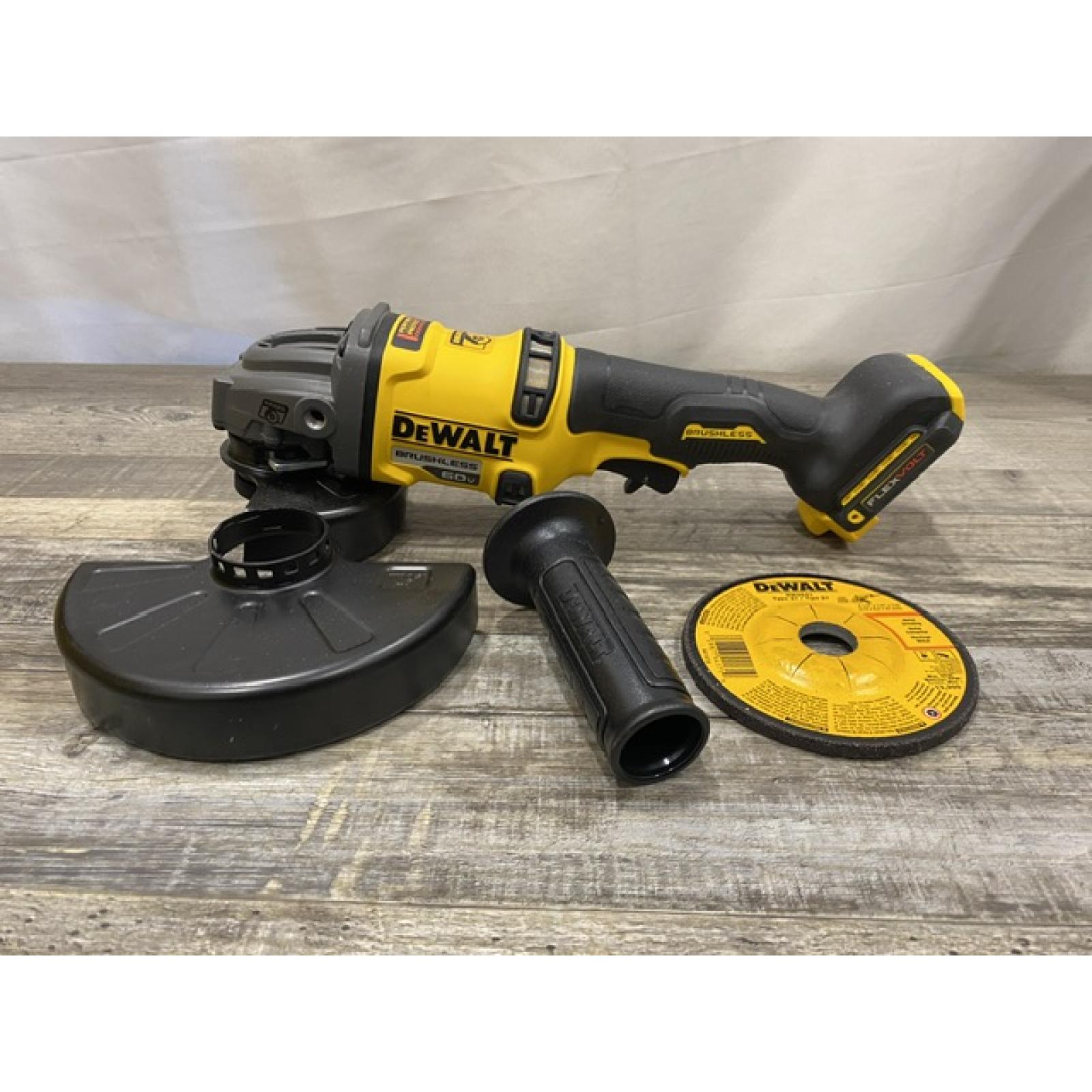 AS-IS DEWALT 60V MAX Cordless Brushless 4.5 in. to 6 in. Small Angle Grinder with Kickback Brake (Tool Only)