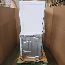 Phoenix AS-IS Samsung 4.5 cu. ft. High-Efficiency Front Load Washer in White with Self-Clean+ With 7.5 cu. ft. Vented Stackable Gas Dryer in White with Sensor Dry