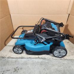 Houston location- AS-IS 1 Kit  Makita Xml11Ct1 18V X2 (36V) Lxt Cordless 21 in. Walk Behind Self-Propelled Lawn Mower Kit with (4) 5.0Ah Batteries Appears in new condition