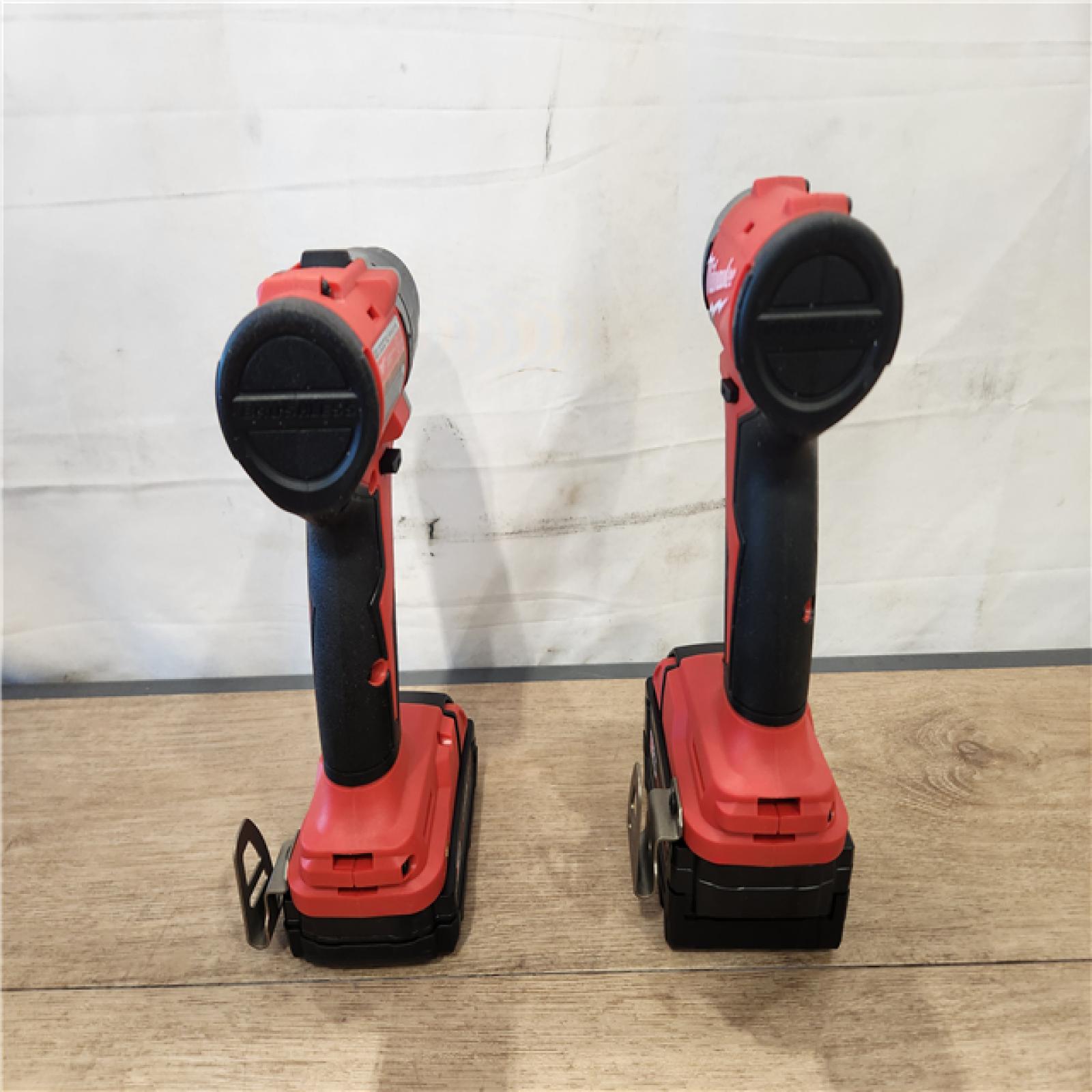 AS-IS- Milwaukee 18-Volt Lithium-Ion Brushless Cordless Compact Hammer Drill/Impact Combo Kit