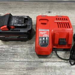 AS-IS Milwaukee 18-Volt Lithium-Ion REDLITHIUM FORGE Starter Kit with 12. 0Ah Battery and Charger
