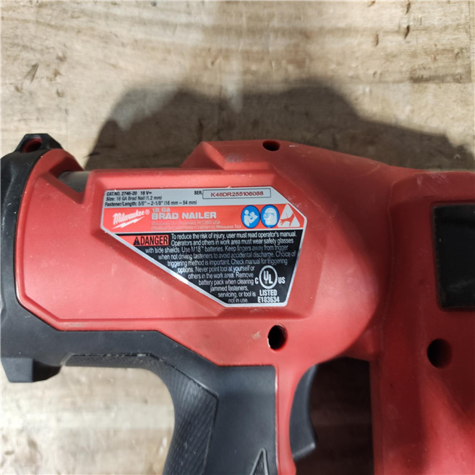 HOUSTON LOCATION - AS - IS Milwaukee FUEL 18-Volt Lithium-Ion Brushless Cordless Gen II 18-Gauge Brad Nailer (Tool-Only)