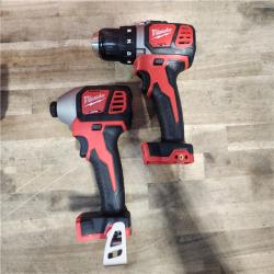 HOUSTON LOCATION - AS-IS Milwaukee 18V Cordless Brushed 2-Tool Drill/Driver and Impact Driver Kit