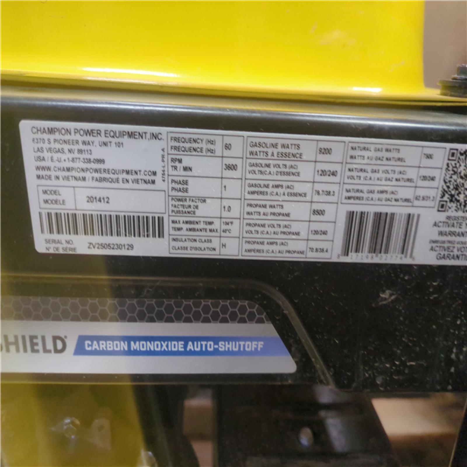 CALIFORNIA AS-IS CHAMPION PORTABLE POWER GENERATOR