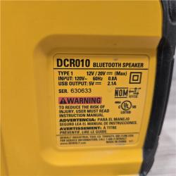 AS-IS DeWalt Bluetooth Speaker (Tool-Only)