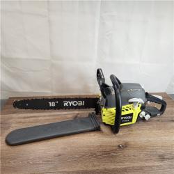 AS-IS RYOBI 18 in. 38cc 2-Cycle Gas Chainsaw with Heavy Duty Case